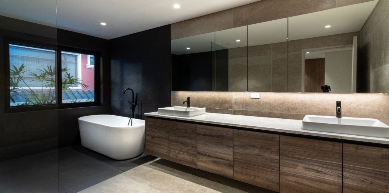 Antibacterial panels in a dining space
